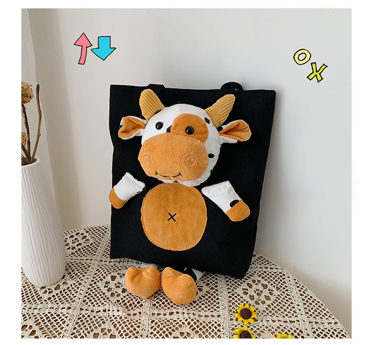 Venta al por mayor La bolsa de asas de la vaca de la lona